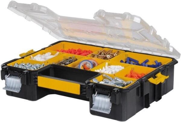 DEWALT Small Parts Organizer, Hardware Storage Box with Removable Dividers, 10-Compartment (DWST14825) DEWALT Small Parts Organizer, Hardware Storage Box with Removable Dividers, 10-Compartment (DWST14825)
