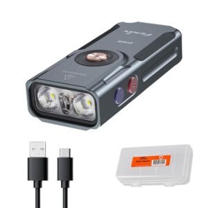 Fenix E06R 700 Lumen 3-in-1 EDC Keychain Flashlight, USB-C Rechargeable, Includes UV Light and Lumentac Organizer (Grey) Fenix E06R 700 Lumen 3-in-1 EDC Keychain Flashlight, USB-C Rechargeable, Includes UV Light and Lumentac Organizer (Grey)