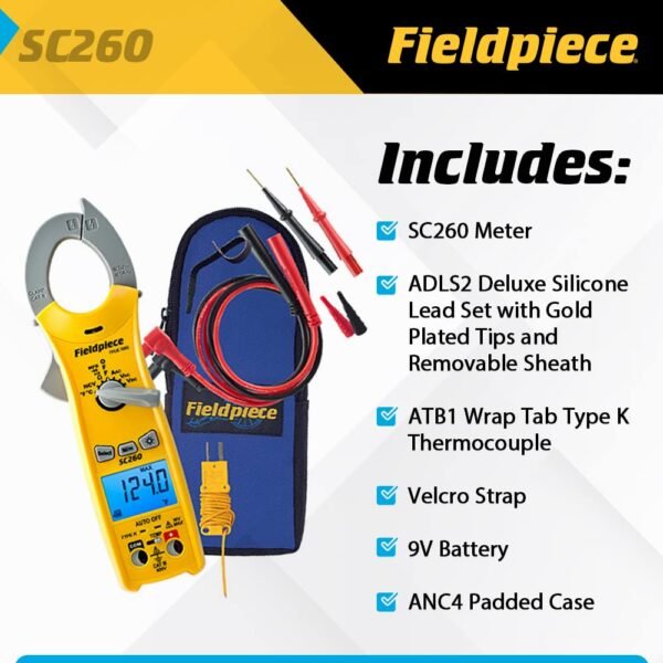 Fieldpiece SC260 Compact HVACR Clamp Meter Review True RMS Accuracy Tested Fieldpiece SC260 Compact HVACR Clamp Meter Review True RMS Accuracy Tested