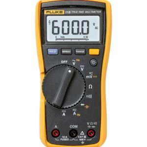 Fluke 115 Digital Multimeter, Measures AC/DC Voltage To 600 V & Current to 10 A, Measures Resistance, Continuity, Frequency & Capacitance, Includes Battery, Holster & 4mm... Fluke 115 Digital Multimeter, Measures AC/DC Voltage To 600 V & Current to 10 A, Measures Resistance, Continuity, Frequency & Capacitance, Includes Battery, Holster & 4mm...