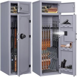 KAER 10-12 Gun Safe Large Capacity Gun Safe for Rifles and Pistols Heavy Duty Gun Cabinets,Gun Safes for Rifle with 3 Pistol Racks Rifle Safe with Removable Shelf KAER 10-12 Gun Safe Large Capacity Gun Safe for Rifles and Pistols Heavy Duty Gun Cabinets,Gun Safes for Rifle with 3 Pistol Racks Rifle Safe with Removable Shelf