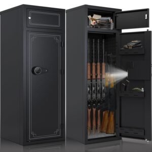 KAER 10-12 Gun Safe,Rifle Gun Safe for Home Rifle and Pistols,Gun Safes & Cabinets,Metal Gun Cabinet for Rifles and Shotguns,Shotguns Rifle Safe with Digital Keypad, Adjustable... KAER 10-12 Gun Safe,Rifle Gun Safe for Home Rifle and Pistols,Gun Safes & Cabinets,Metal Gun Cabinet for Rifles and Shotguns,Shotguns Rifle Safe with Digital Keypad, Adjustable...