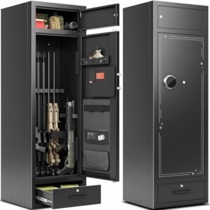 KAER Gun Safes for Rifle and Pistols 10-15 Gun Safe Large Capacity Gun Safes Multi-Function Gun Cabinet Sturdy Anti-Theft Gun Safe for Rifle Racks Magnetic Lamp(Unassembled) KAER Gun Safes for Rifle and Pistols 10-15 Gun Safe Large Capacity Gun Safes Multi-Function Gun Cabinet Sturdy Anti-Theft Gun Safe for Rifle Racks Magnetic Lamp(Unassembled)