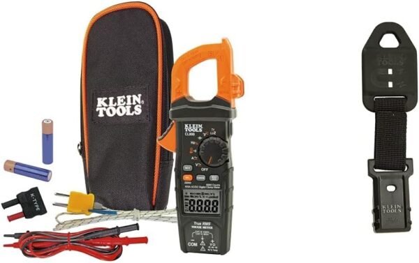 Klein Tools CL800 Digital Clamp Meter, Autoranging TRMS, AC/DC Volt/Current, LoZ, Continuity, Frequency, Capacitance, NCVT, Temp, More 1000V & 69417 Rare-Earth Magnetic Hanger,... Klein Tools CL800 Digital Clamp Meter, Autoranging TRMS, AC/DC Volt/Current, LoZ, Continuity, Frequency, Capacitance, NCVT, Temp, More 1000V & 69417 Rare-Earth Magnetic Hanger,...