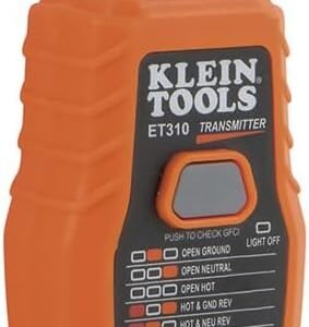 Klein Tools ET310TRANS ET310 Circuit Breaker Finder Replacement Transmitter, Digital Circuit Breaker Finder, Integrated GFCI Outlet Tester Klein Tools ET310TRANS ET310 Circuit Breaker Finder Replacement Transmitter, Digital Circuit Breaker Finder, Integrated GFCI Outlet Tester