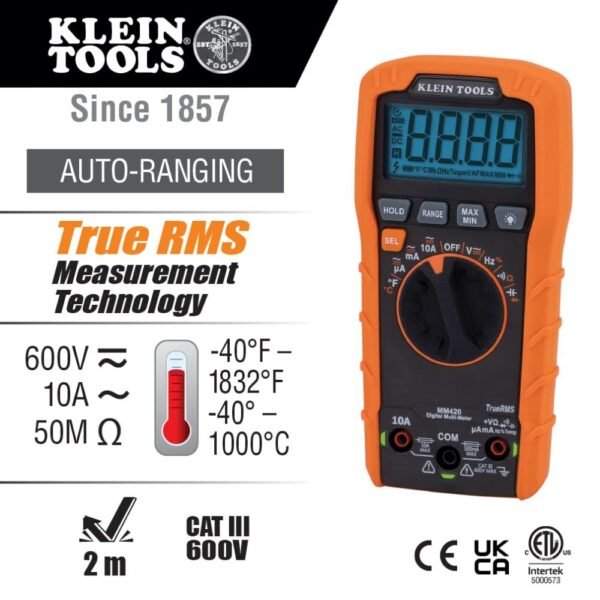 Klein Tools MM420 Digital Multimeter Review Features Accuracy and Durability Tested Klein Tools MM420 Digital Multimeter Review Features Accuracy and Durability Tested