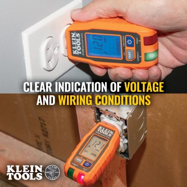 Klein Tools RT250 GFCI Outlet Tester Review Clear LCD and Wiring Fault Detection Klein Tools RT250 GFCI Outlet Tester Review Clear LCD and Wiring Fault Detection