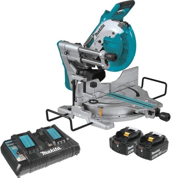 Makita XSL06PT 18V x2 LXT Lithium-Ion (36V) Brushless Cordless 10" Dual-Bevel Sliding Compound Miter Saw with Laser Kit (5.0Ah) Makita XSL06PT 18V x2 LXT Lithium-Ion (36V) Brushless Cordless 10" Dual-Bevel Sliding Compound Miter Saw with Laser Kit (5.0Ah)