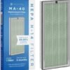 Medify Air MA-40 Genuine Replacement Filter | for Allergens, Wildfire Smoke, Dust, Odors, Pollen, Pet Dander | 3 in 1 with Pre-filter, H14 HEPA, and Activated Carbon | Removal... Medify Air MA-40 Genuine Replacement Filter | for Allergens, Wildfire Smoke, Dust, Odors, Pollen, Pet Dander | 3 in 1 with Pre-filter, H14 HEPA, and Activated Carbon | Removal...