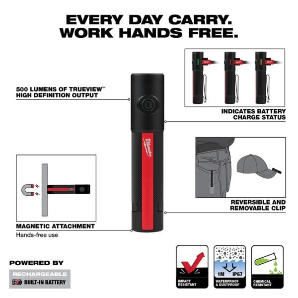 Milwaukee 2011R Rechargeable Flashlight Review Powerful 500 Lumen Handheld Light Milwaukee 2011R Rechargeable Flashlight Review Powerful 500 Lumen Handheld Light