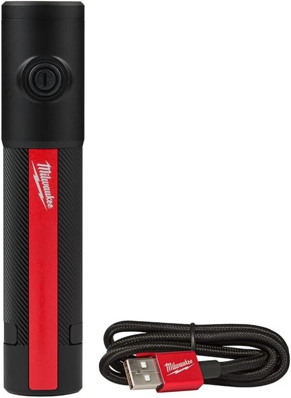 Milwaukee 500 lm Black/Red LED Rechargeable Flashlight Milwaukee 500 lm Black/Red LED Rechargeable Flashlight