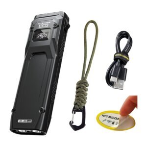 Nitecore EDC23 EDC Flashlight, 2500 Lumen Ultra-Slim Flat Shape USB-C Rechargeable Fast Charging with Digital OLED Display, Mechanical Lock Switch Nitecore EDC23 EDC Flashlight, 2500 Lumen Ultra-Slim Flat Shape USB-C Rechargeable Fast Charging with Digital OLED Display, Mechanical Lock Switch