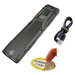 Nitecore EDC25 EDC Flashlight, 3000 Lumen Slim Flat Shape USB-C Rechargeable Lightweight for Everyday Carry with Clip, and NitecoreSt Sticker Nitecore EDC25 EDC Flashlight, 3000 Lumen Slim Flat Shape USB-C Rechargeable Lightweight for Everyday Carry with Clip, and NitecoreSt Sticker