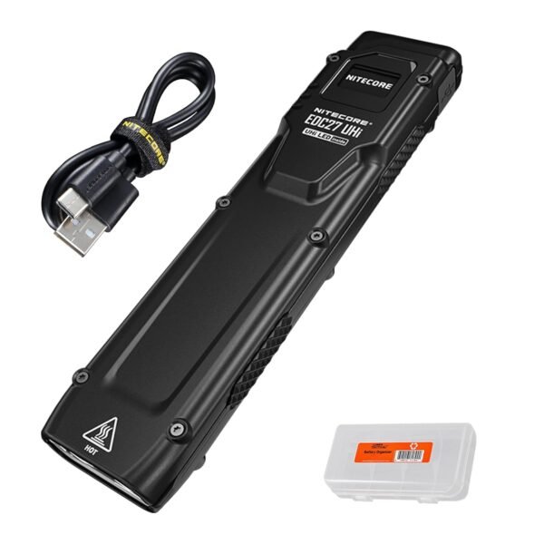 Nitecore EDC27 UHi 3100 lumens Flat EDC Flashlight, USB-C Rechargeable, High Lumen Slim with Digital Display and Organizer Nitecore EDC27 UHi 3100 lumens Flat EDC Flashlight, USB-C Rechargeable, High Lumen Slim with Digital Display and Organizer