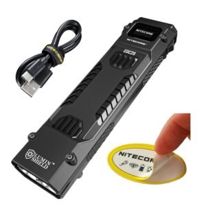 Nitecore EDC29 EDC Tactical Flashlight, 6500 Lumen USB-C Rechargeable Slim Flat Shape with Spotlight Floodlight Strobe Modes Digital Display Sticker Nitecore EDC29 EDC Tactical Flashlight, 6500 Lumen USB-C Rechargeable Slim Flat Shape with Spotlight Floodlight Strobe Modes Digital Display Sticker