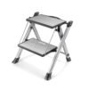 Polder Easy-Close Aluminium 2-Step Stool, Ladder with Non-Skid Feet, Folding Step, Top Step Height - 1.4 feet Polder Easy-Close Aluminium 2-Step Stool, Ladder with Non-Skid Feet, Folding Step, Top Step Height - 1.4 feet