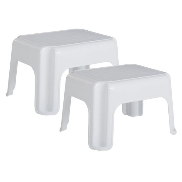 Rubbermaid Durable Plastic Roughneck Step Stool w/ 300-LB Weight Capacity, White (2-Pack) Rubbermaid Durable Plastic Roughneck Step Stool w/ 300-LB Weight Capacity, White (2-Pack)
