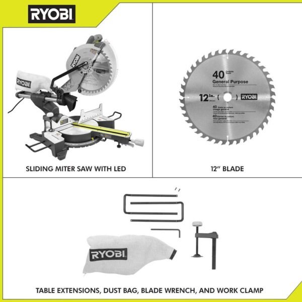 Ryobi 12 Inch Sliding Compound Miter Saw Review Powerful Precision with LED Guide Ryobi 12 Inch Sliding Compound Miter Saw Review Powerful Precision with LED Guide