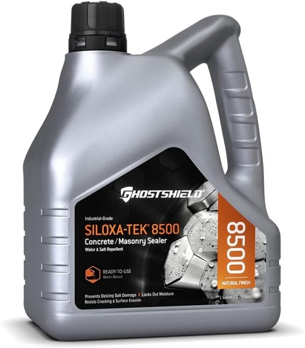 Siloxa-Tek 8500 Ready to Use - 1 Gallon Penetrating Concrete Sealer, Water and Salt Repellent. Clear, Water-Based DOT Approved Silane/Siloxane for Concrete, Brick, Masonry & Pavers Siloxa-Tek 8500 Ready to Use - 1 Gallon Penetrating Concrete Sealer, Water and Salt Repellent. Clear, Water-Based DOT Approved Silane/Siloxane for Concrete, Brick, Masonry & Pavers