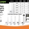 Telesteps 1800EP Automatic Telescoping Ladder, Patented One-Touch Release, OSHA Compliant, 14.5 ft Extended Height, Up to 18 ft Reach, Wide Pro Step, Telescoping Extension Ladder Telesteps 1800EP Automatic Telescoping Ladder, Patented One-Touch Release, OSHA Compliant, 14.5 ft Extended Height, Up to 18 ft Reach, Wide Pro Step, Telescoping Extension Ladder