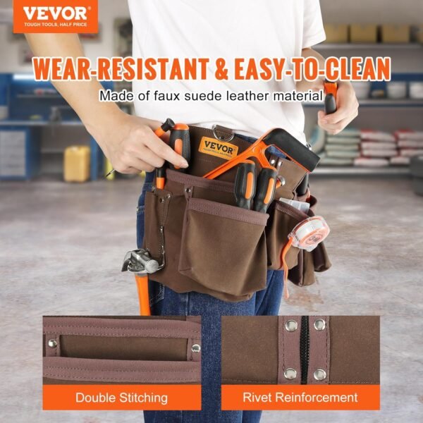 VEVOR Tool Belt Review Lightweight Durable 13 Pocket Carpenter Pouch for Professionals VEVOR Tool Belt Review Lightweight Durable 13 Pocket Carpenter Pouch for Professionals
