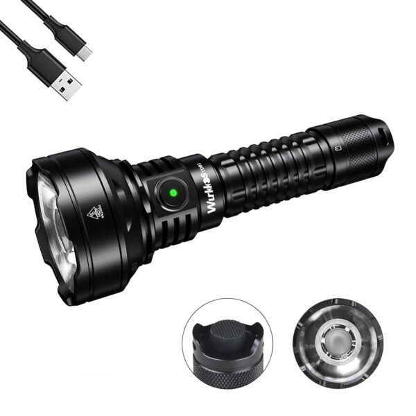 Wurkkos LED Tactical Flashlight Rechargeable - TD01C Tactical Flashlight High Lumens SFT40 LED Super Bright 1800LM with Buck Regulated Driver IP68 1000M Longest Range USB C Wurkkos LED Tactical Flashlight Rechargeable - TD01C Tactical Flashlight High Lumens SFT40 LED Super Bright 1800LM with Buck Regulated Driver IP68 1000M Longest Range USB C