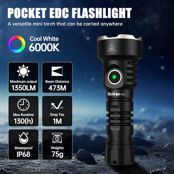 Wurkkos TS12 Rechargeable LED Flashlight Review Best Compact High Lumen EDC Tool Wurkkos TS12 Rechargeable LED Flashlight Review Best Compact High Lumen EDC Tool