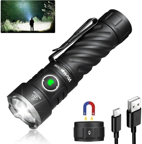 Wurkkos TS26S Small Powerful Flashlight,3100 High Lumens Rechargeable LED Flashlight 95CRI,Magnetic Tail Cap,191 Meters 5000K Boost Constant Current,IP68 Waterproof for Dog... Wurkkos TS26S Small Powerful Flashlight,3100 High Lumens Rechargeable LED Flashlight 95CRI,Magnetic Tail Cap,191 Meters 5000K Boost Constant Current,IP68 Waterproof for Dog...