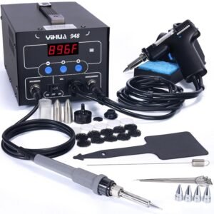 YIHUA 948 Upgraded 2 in 1 ESD Safe 80W Desoldering Station and 60W Soldering Iron- Desoldering Gun and Soldering Station °F /°C YIHUA 948 Upgraded 2 in 1 ESD Safe 80W Desoldering Station and 60W Soldering Iron- Desoldering Gun and Soldering Station °F /°C